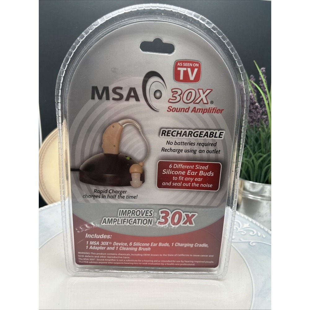 MSA 30X Sound Amplifier‎ Ear Aid Rapid Charger Rechargeable Comfortable NEW - Picture 4 of 5